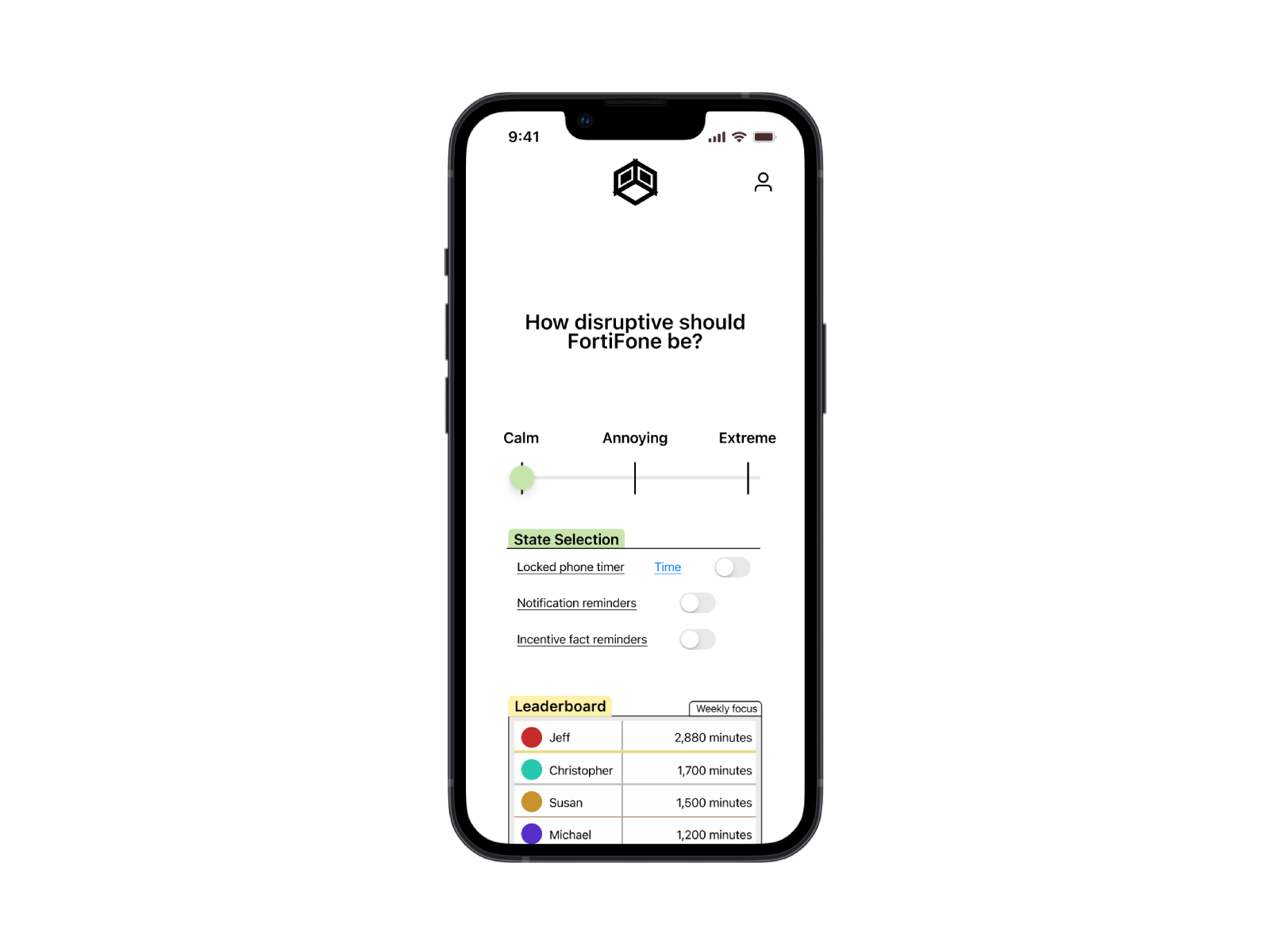 Fortifone iOS app prototype preview